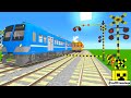 踏切 アニメ railway railroad crossing trains Minecraft p001