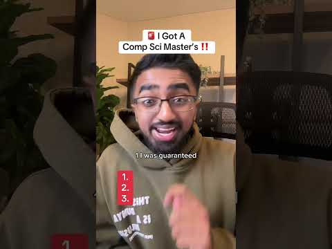 You NEED a Comp Sci Masters