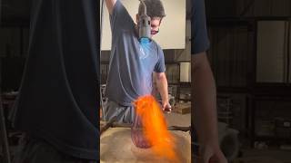 Molten glass pumpkins! #shorts #satisfying #pumpkin #art #glassblowing