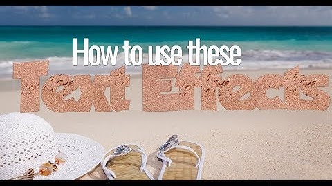 The Web Graphics Creator - How To Use The Text Effects Template Set