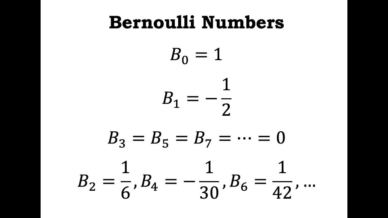 How to The Bernoulli Numbers And Faulhaber s Formula YouTube How to The Bernoulli Numbers And Faulhaber s Formula YouTube