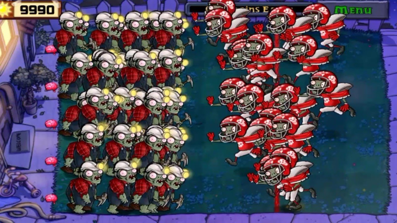 Plant Vs Zombie Hack | Puzzle - All your brain are belong to us - Miner zombie vs Football zombie