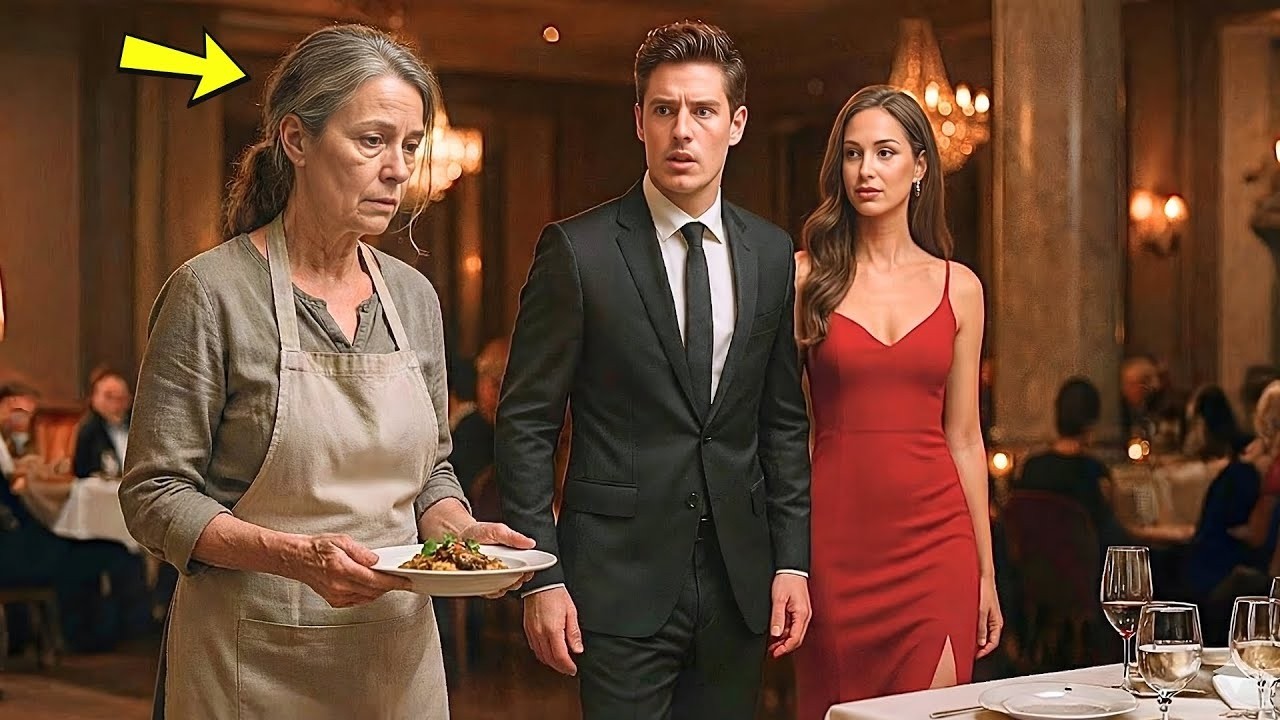 UN MILLONARIO ENTRA AL RESTAURANTE… Y SE QUEDA HELADO AL VER SU MADRE, SIRVIENDO MESAS