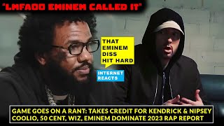 “Eminem was Right” Game Goes On A RANT: Takes Credit for Kendrick and More | 50 Cent, Coolio, Wiz