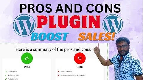 Pros and Cons Plugin WordPress | Boost Affiliate Conversions | English