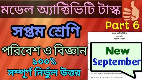 Class 7 Science Part 6 // Model Activity Task September 2021