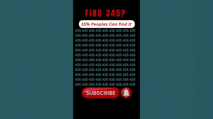 Can you find 345 ? | #viral #shorts #brainteaser #challenge #mindgames