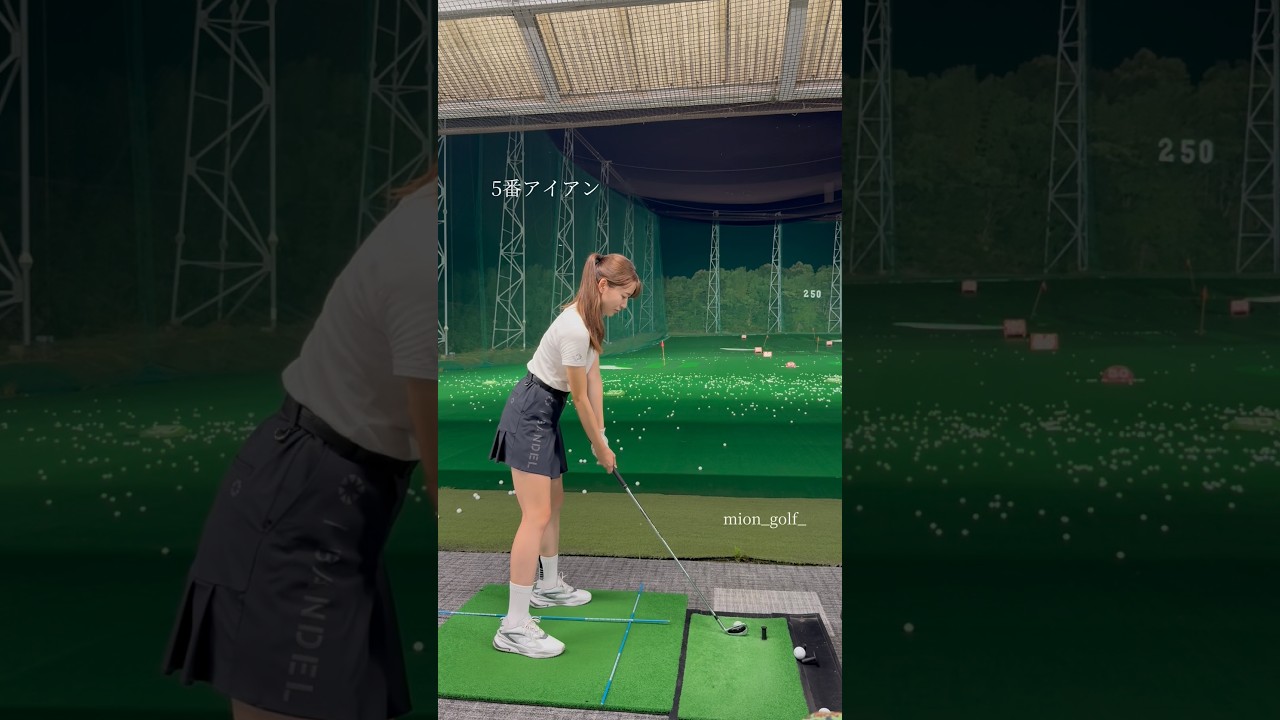 練習場のショット⛳️ #ゴルフ #スイングトップ #ゴルフウェア #ゴルフ女子 #golf #ゴルフスイング