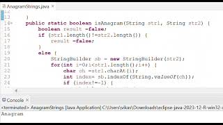 [Basic Java Coding] Check if two strings are anagram