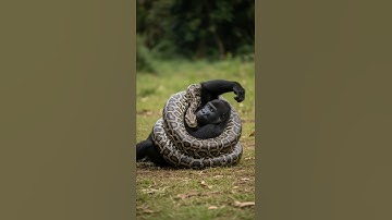 Giant Python CRUSHES Gorilla! #shorts