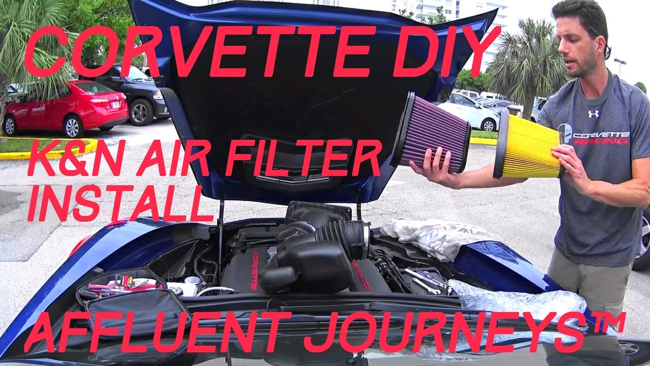 C7 Corvette Grand Sport K&N Air Filter DIY Install YouTube