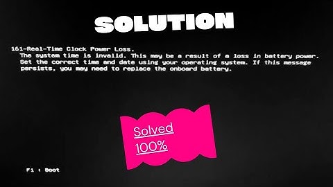 161-real-time clock power lose error Solution