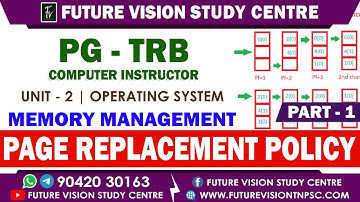PG - TRB - COMPUTER INSTRUCTORS - UNIT - 2 - PART - 1 - MEMORY MANAGEMENT  - PAGE REPLACEMENT POLICY