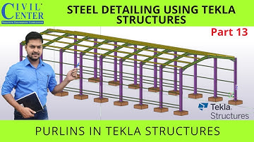 Steel Purlins in Tekla Structures ||  Copy & Move in Tekla Structures || Display in Tekla Structures