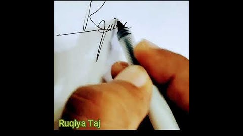 Signature of name Ruqiya Taj|How to draw Signature of ruqiya name|#shorts #signature