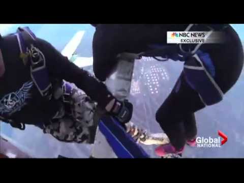 Video: Straaljagers Kwamen Bijna In Botsing Met Skydivers