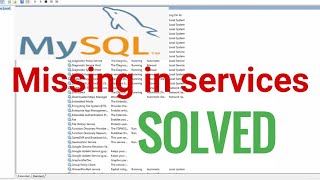 mysql not showing in services solved | install/remove of service denied