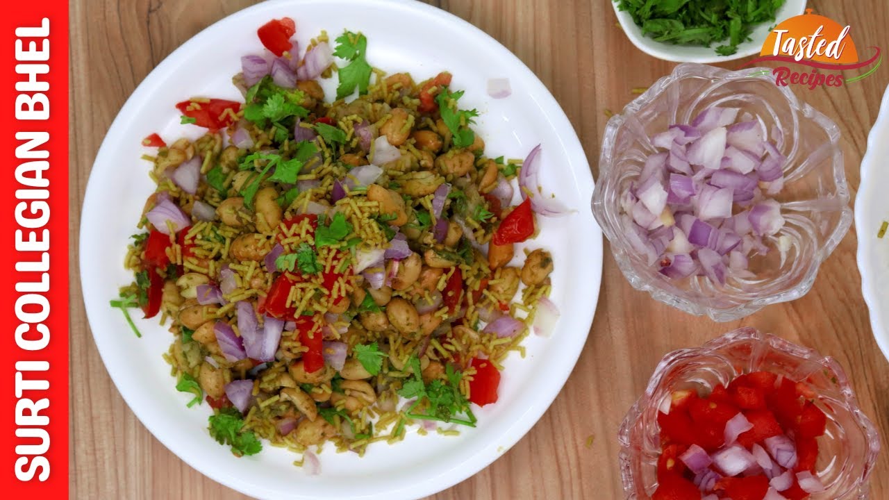 Surti Collegian Bhel Recipe - Students Favourite Surat Street Food | Tasted Recipes