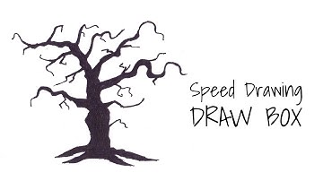 Creepy Black Tree for Halloween - Timelapse Drawing