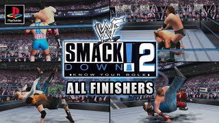 WWF SmackDown! 2: Know Your Role - All Finishers | PS1