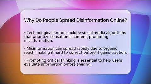 Why Do People Spread Disinformation Online? - Making Politics Simple