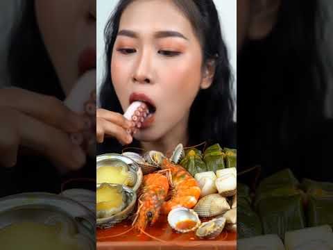 ASMR Amelia Putri Eats Spicy Octopus Extreme Seafood Mukbang Asmr Mukbang Food