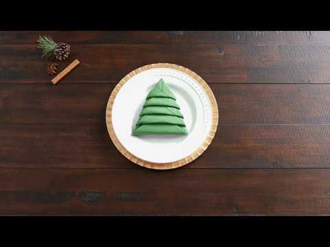 Christmas Tree Napkin-Folding Tutorial - YouTube