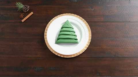 Christmas Tree Napkin-Folding Tutorial