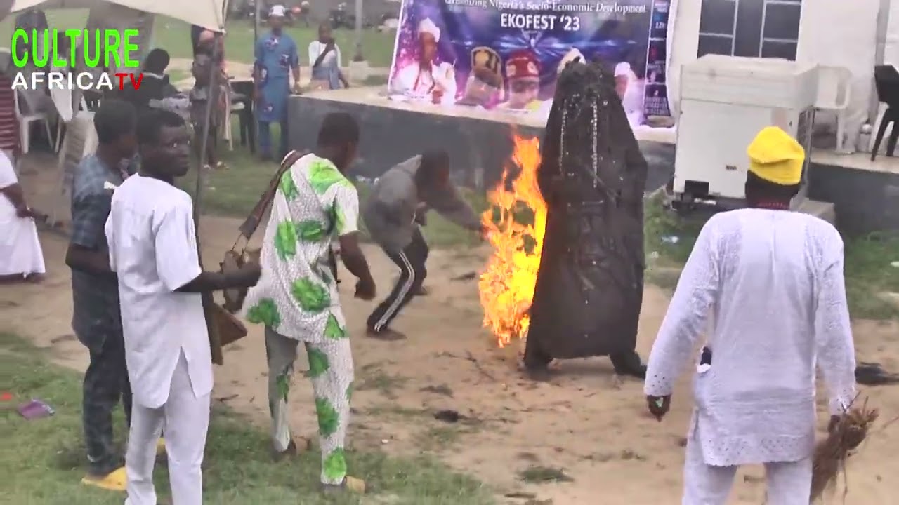 SEE HOW MAGIC EGUN DANAFOJURA SURFACE IN LAGOS AT OMOLUABI DAY 