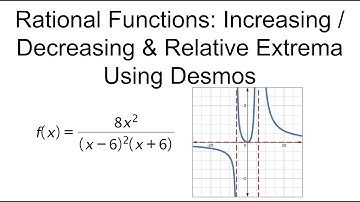 How to Find Where a Rational Functions Increasing, Decreasing, & Relative Extrema with Desmos