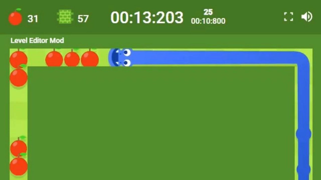 Google Snake Level Editor Level 1 in 17.550s (Speed Normal)