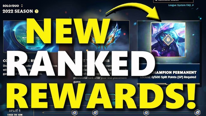 NEW Ranked Rewards Now! Champion Shard or Blue Essence & Emote Season 12 LoL 2022 YouTube