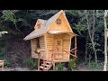 He built wooden house with his own hands start to finish alone