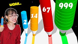 Hà Sam Đi Tìm Cây Bút Màu Khổng Lồ Để Vẽ Tranh Trong Crayon Rush 3D