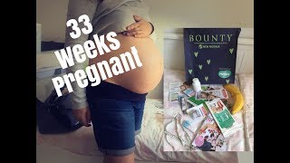 33 Week Pregnancy Update | BELLY SHOT | Bounty Bag Reveal