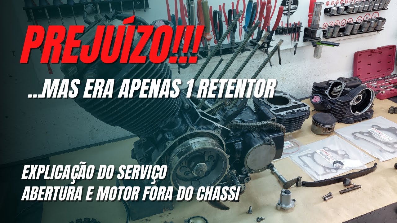 PREJUÍZO CERTO - MAS ERA APENAS 1 RETENTOR - YAMAHA DRAGSTAR