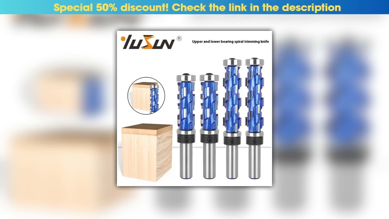 Review Carbide Milling Cutter 12mm 1/2" Shank Flush Carbide End Mill Solid Spiral Double Bearing CN