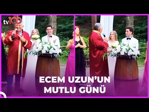 Ecem Uzun evlendi! Oyuncu Ecem Uzun ve Deniz Şeremetli Göktürk'te dünyaevine girdi