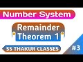 Number System Remainder Theorem 1 Part 4,SS THAKUR CLASSES