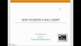 How to create a Shell Script