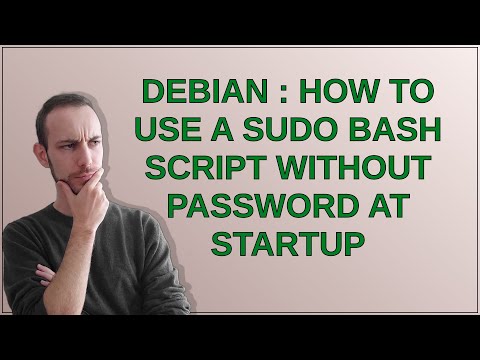 Debian : how to use a sudo bash script without password at startup