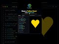 Yellow heart in python 🐍 Save this video #coding #csstudent #python #brainysyntax