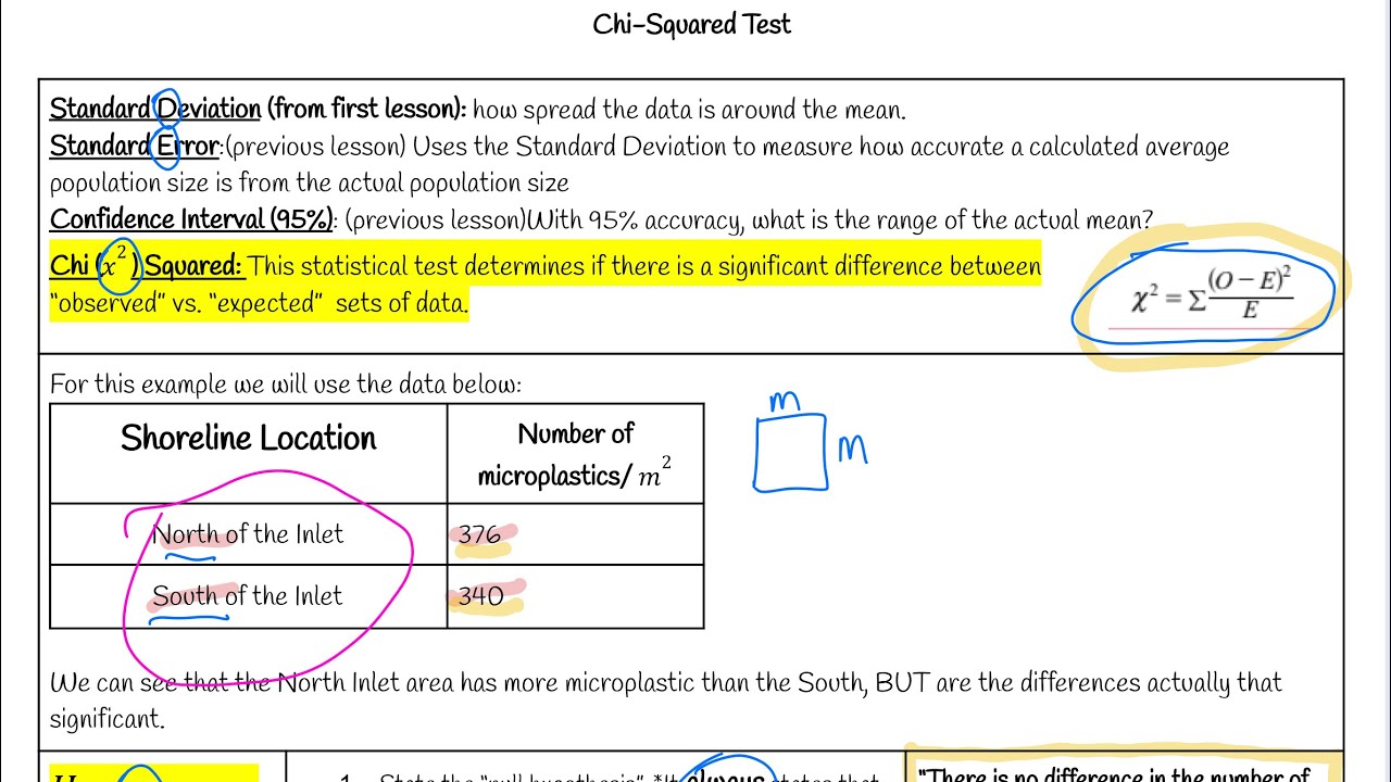 AICE Marine Science AL ChiSquared Test YouTube