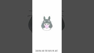 💌🐰 Draw Totoro for Valentine’s Day 🎨 Studio Ghibli Art 🎬💕 #shorts #drawing #RavlykArt