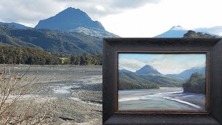 Painting a landscape in Oils on location(plein air), New Zealand / Time-lapse