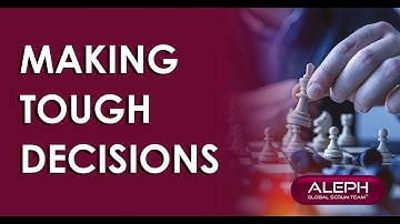 Making #ToughDecisions | #ALEPH-GLOBAL #SCRUM TEAM ™ #scrumorg #agile #scrummaster #productowner