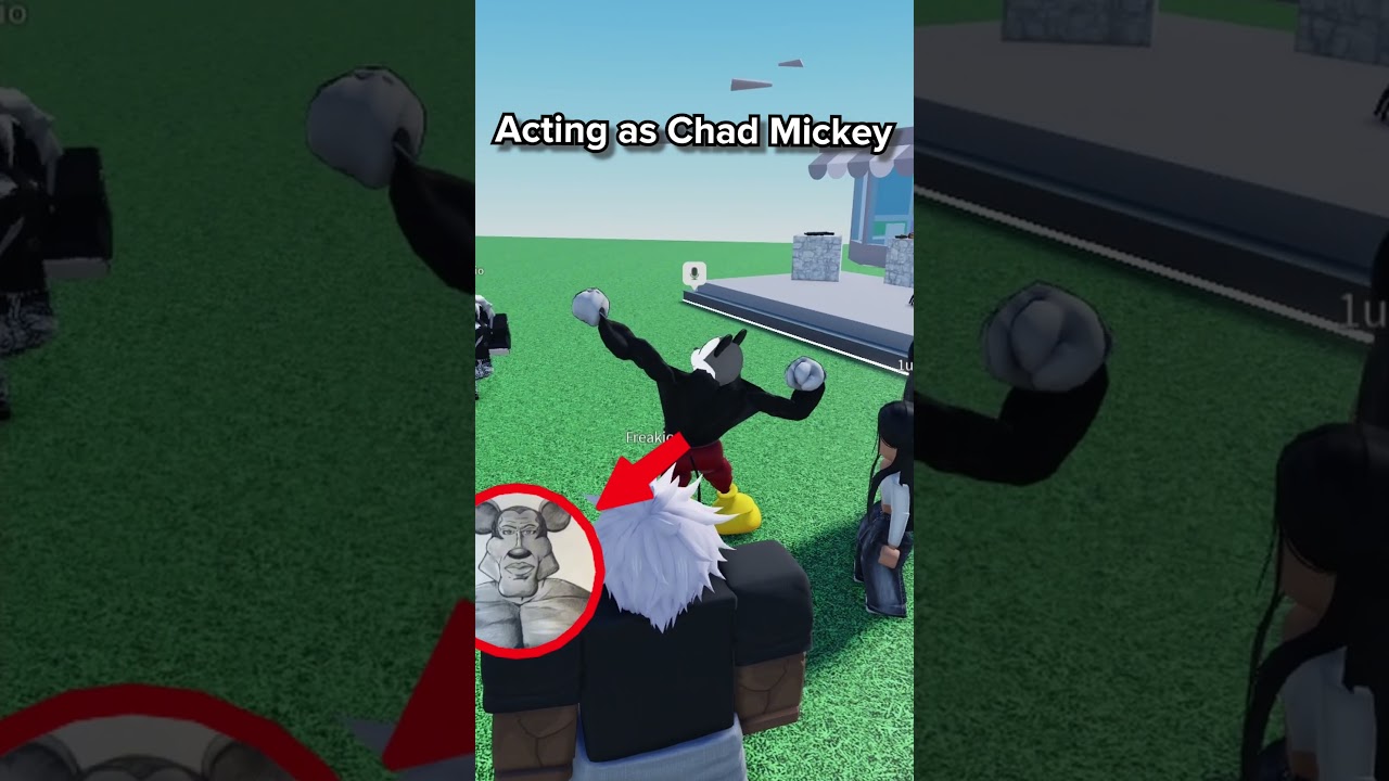 Mickey becomes a CHAD 🗿😭#roblox