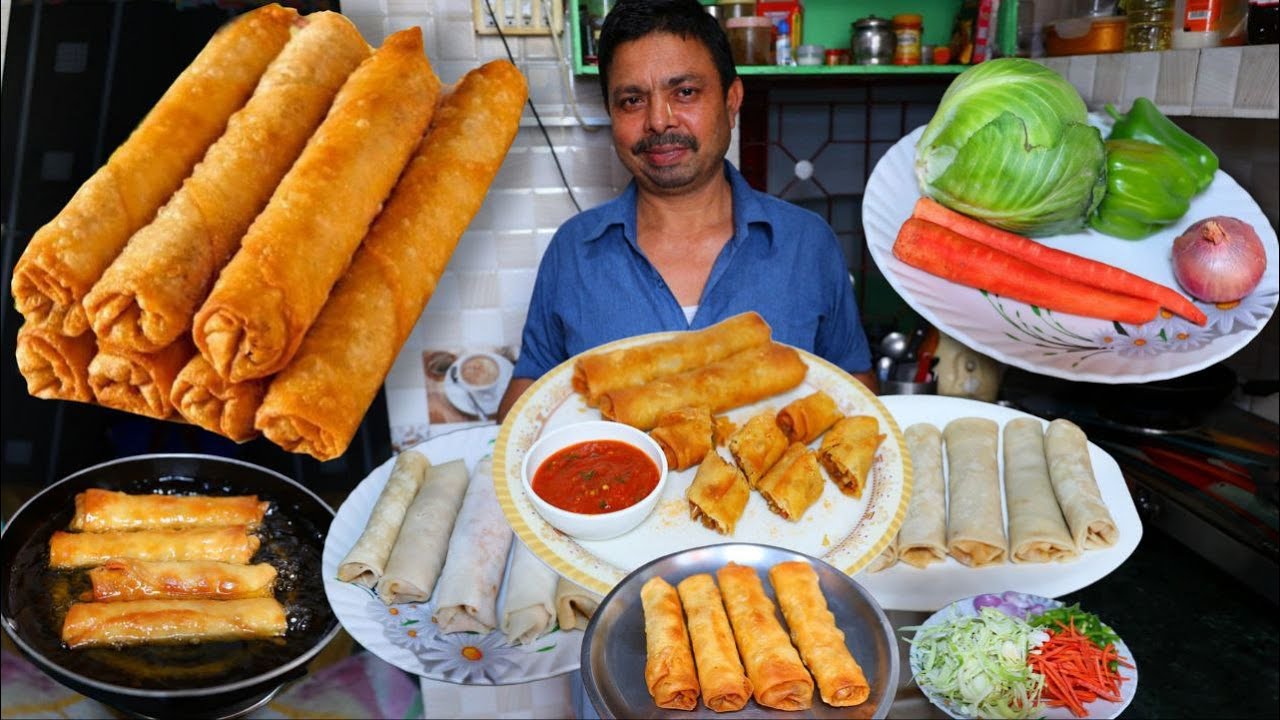 स्प्रिंग रोल  बनाने की सीक्रेट आसान रेसिपी |How To Make Veg Spring Roll |Spring Rolls की Sheet
