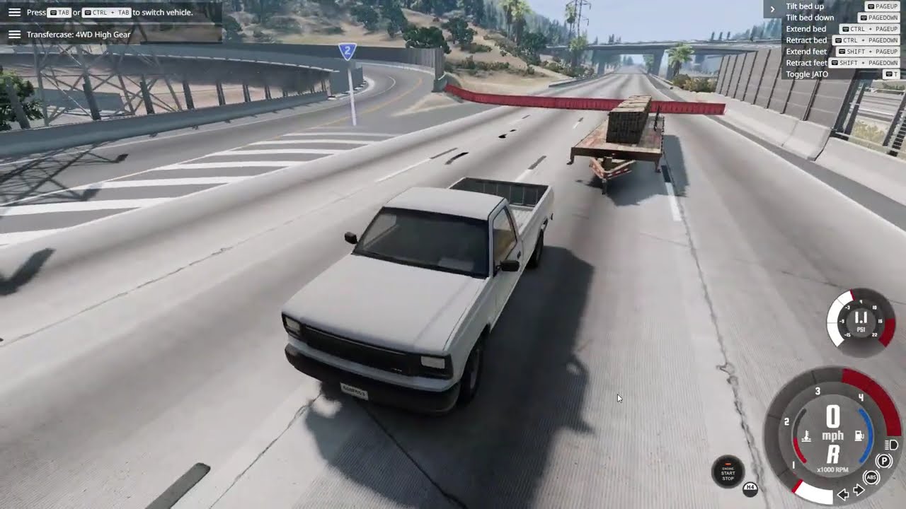 BeamNG drive how to connect trailer