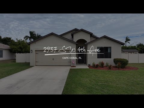 2937 SW 4th Ave, Cape Coral, FL home video tour